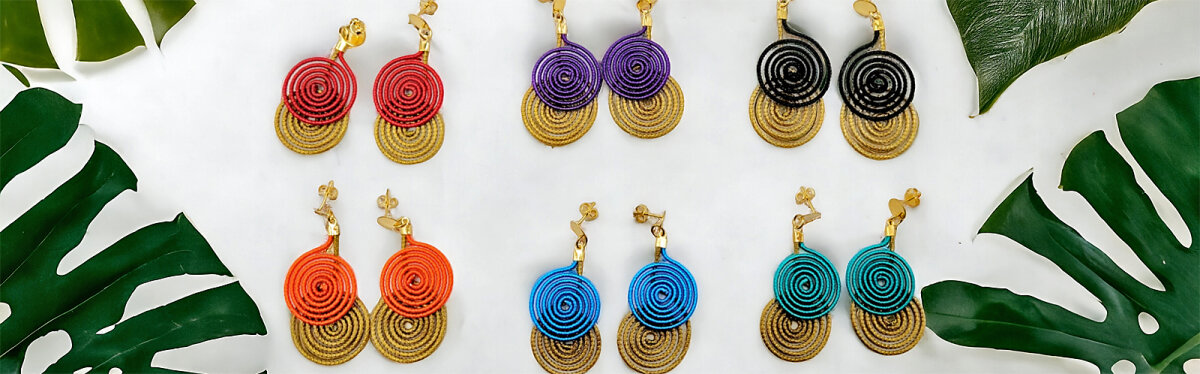  Golden grass earrings - sustainable &amp; fair...