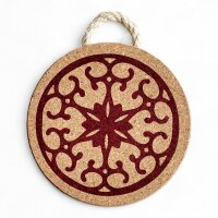 Pot Coaster with Tile pattern made of Cork 20cm