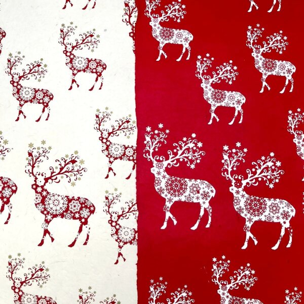 Gift Wrapping Paper Deer Motif