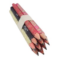 wooden pencil 10 pcs wrapped in handprinted daphne paper