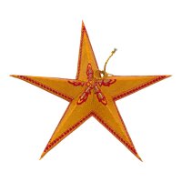 Deco Star printed orange-red