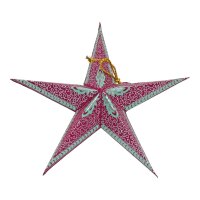Deco Star printed bordeaux-turqouise