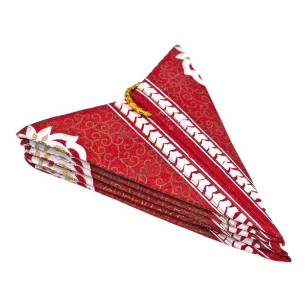 Deco star printed red-white